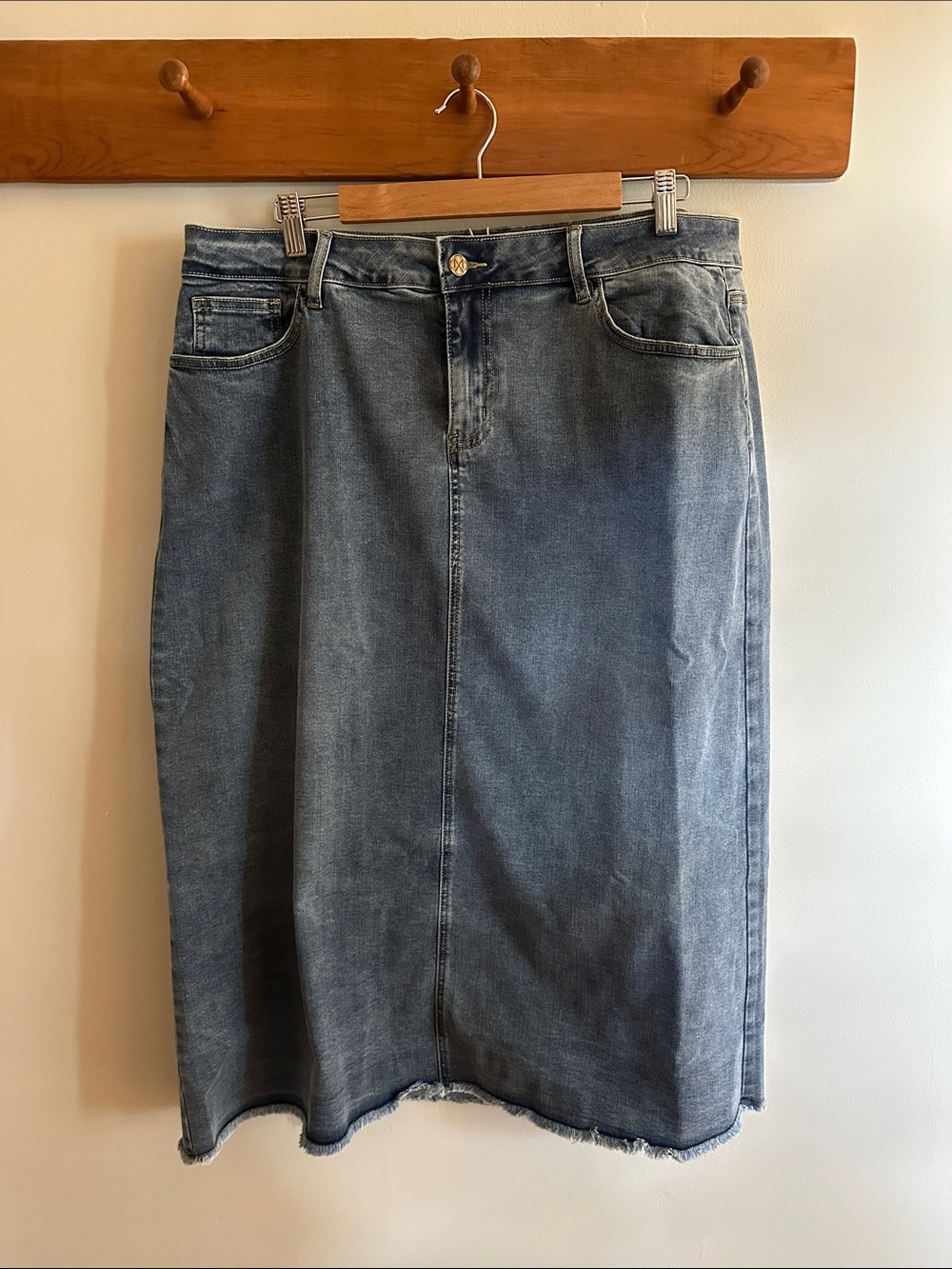 Laura Stretch Denim Midi